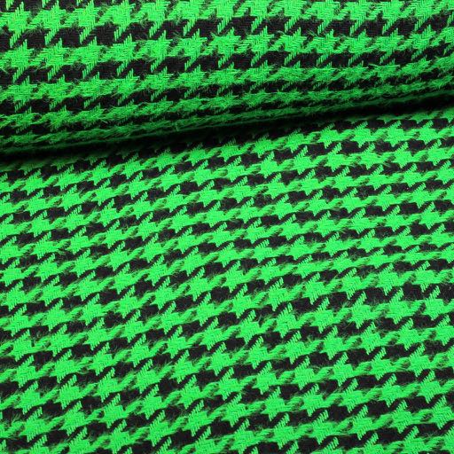 Tweedstof Pied de Poule groen