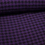 Tweedstof Pied de Poule Paars